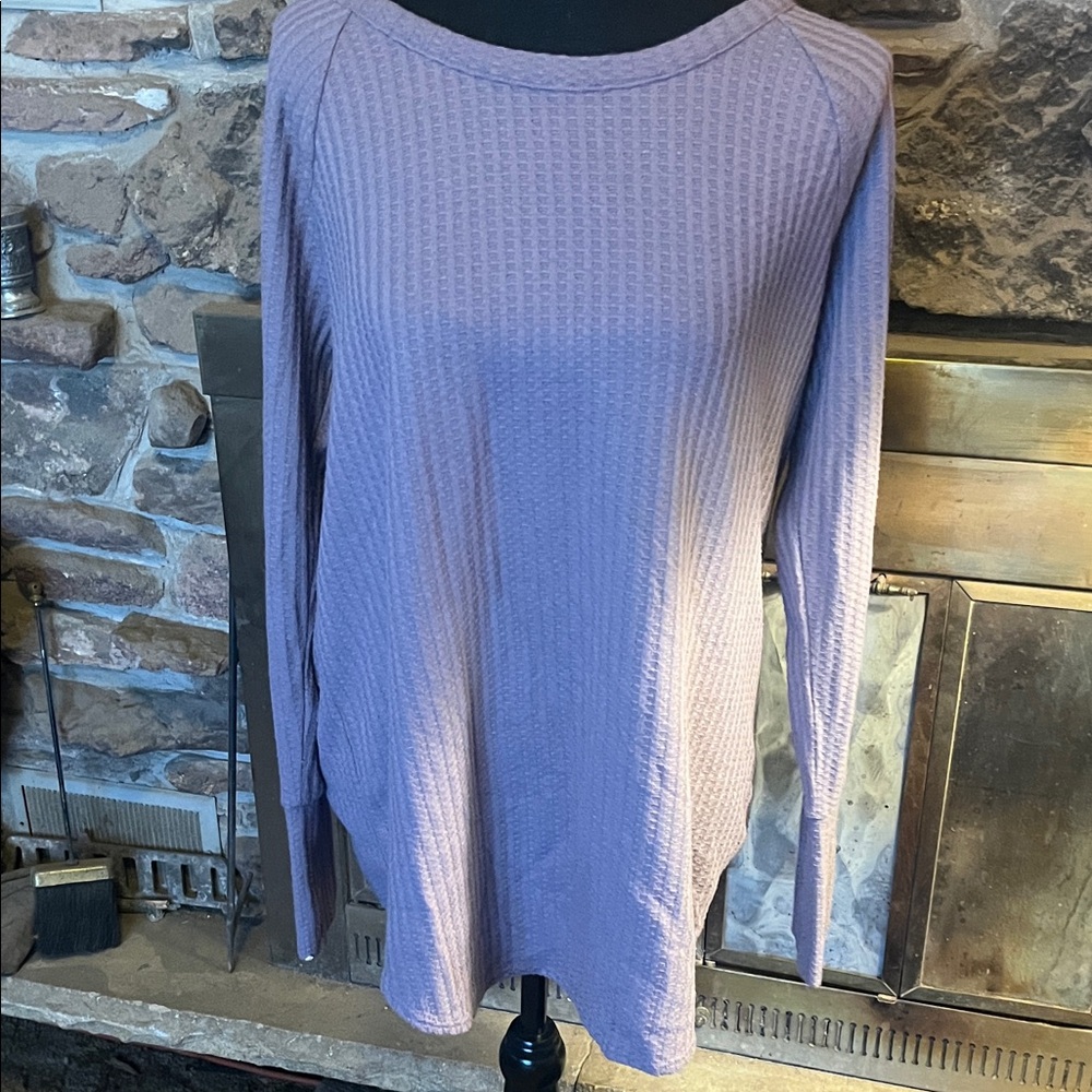 Chaser Lilac Textured Long Sleeve Top